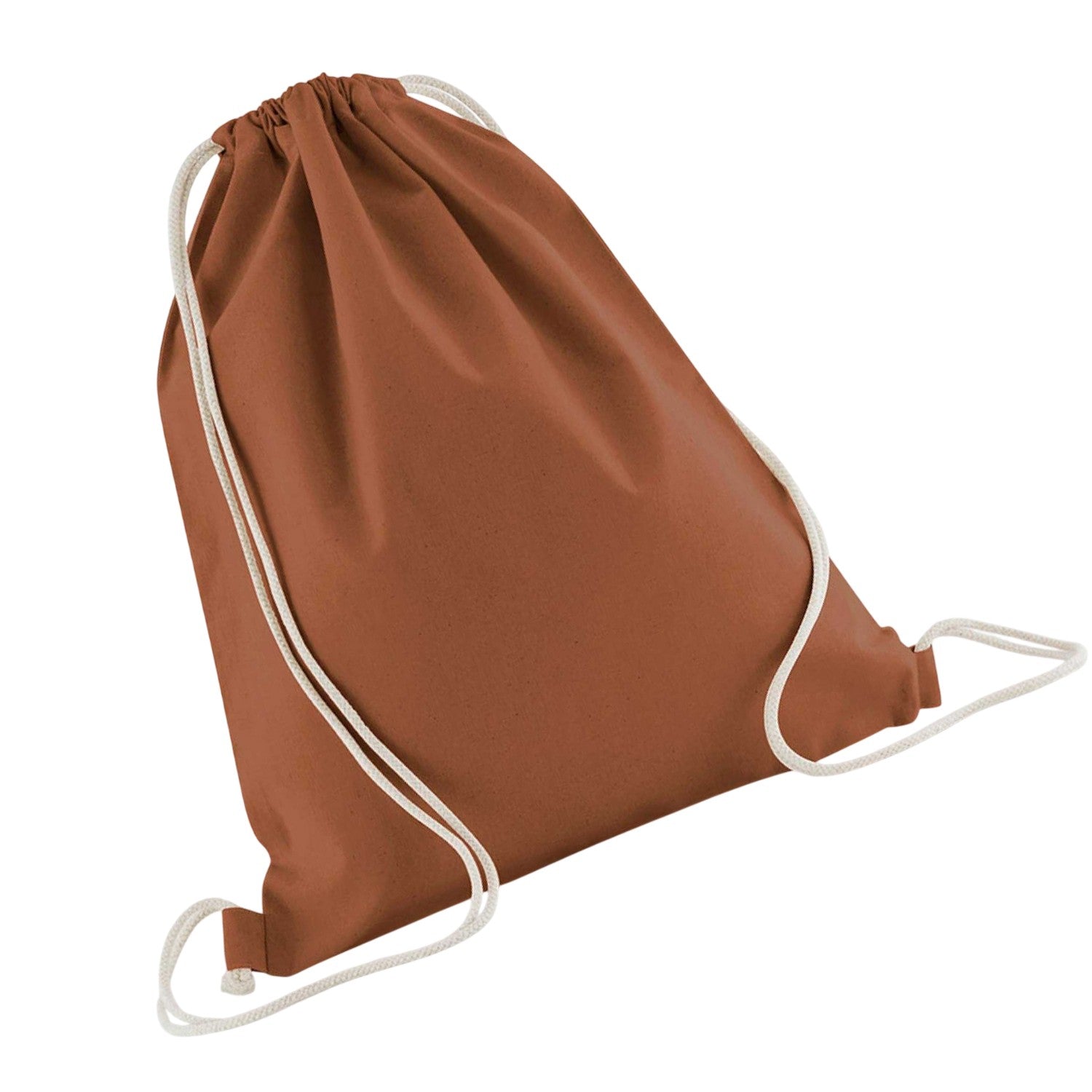 Terracotta - Back - Westford Mill InCo Organic Cotton Drawstring Bag