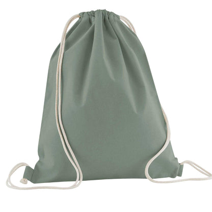 Dusty Green - Front - Westford Mill InCo Organic Cotton Drawstring Bag