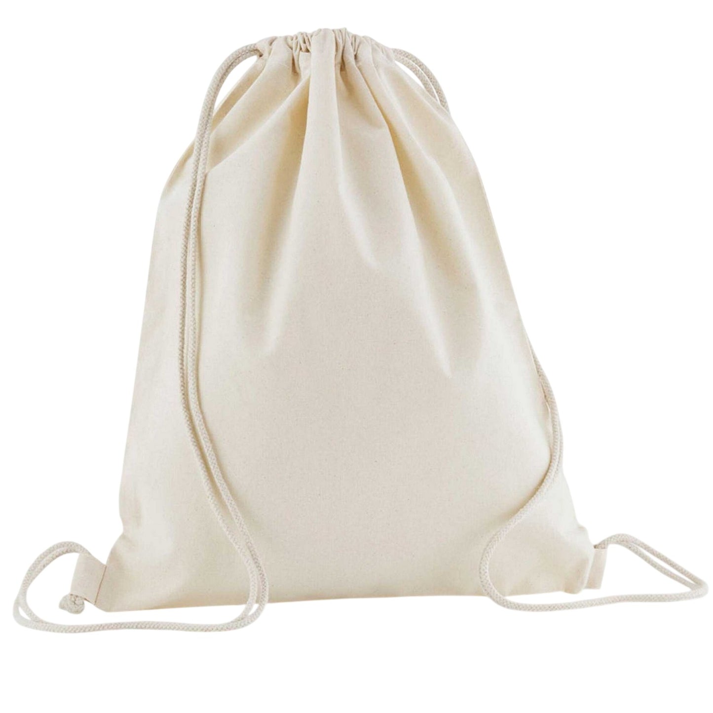 Natural - Front - Westford Mill InCo Organic Cotton Drawstring Bag