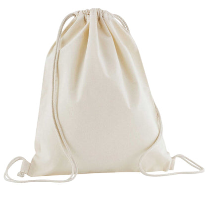 Natural - Front - Westford Mill InCo Organic Cotton Drawstring Bag