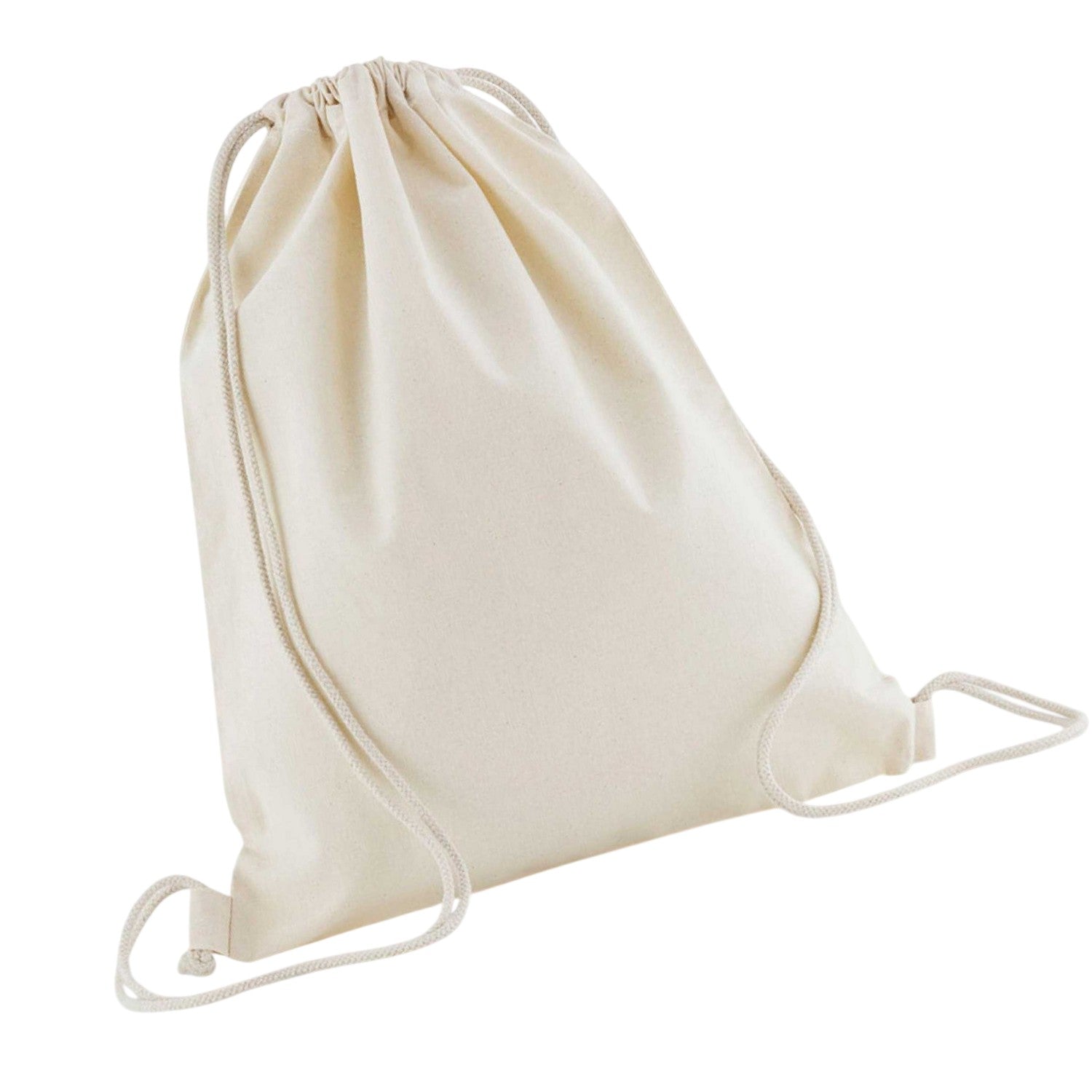 Natural - Back - Westford Mill InCo Organic Cotton Drawstring Bag