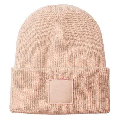 Peach - Front - Beechfield Unisex Adult Tonal Patch Cuffed Beanie
