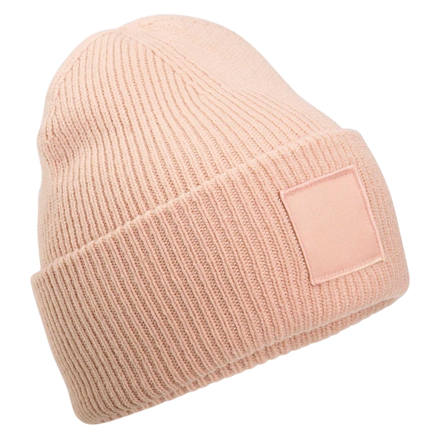 Peach - Back - Beechfield Unisex Adult Tonal Patch Cuffed Beanie