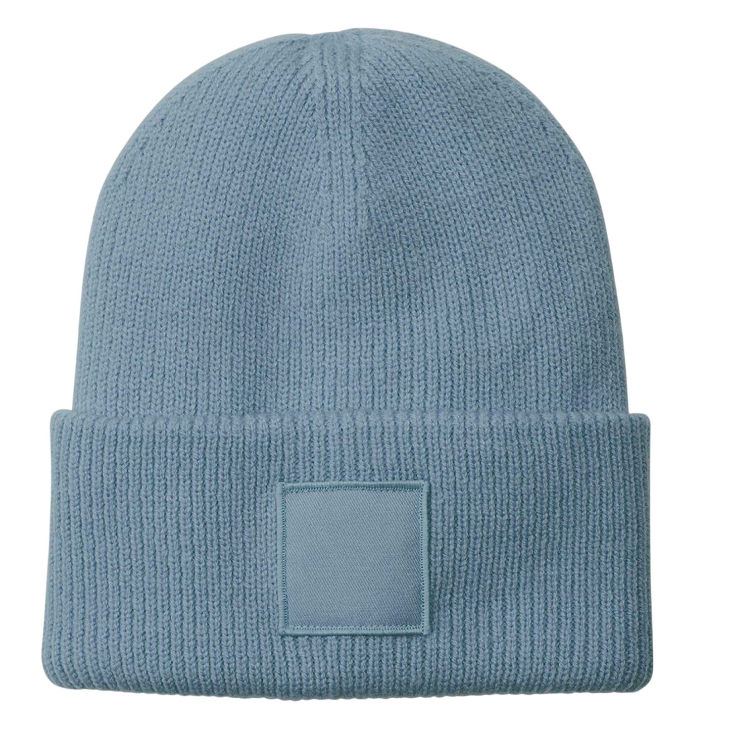 Dusty Blue - Front - Beechfield Unisex Adult Tonal Patch Cuffed Beanie
