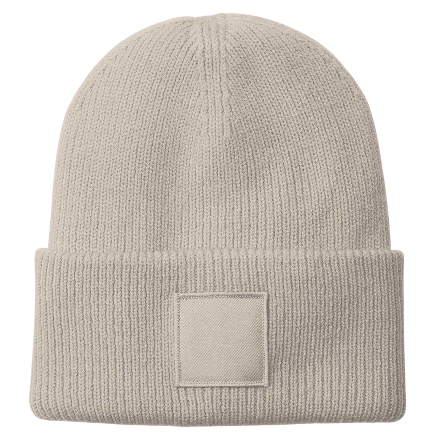 Natural Stone - Front - Beechfield Unisex Adult Tonal Patch Cuffed Beanie
