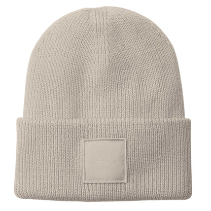 Natural Stone - Front - Beechfield Unisex Adult Tonal Patch Cuffed Beanie