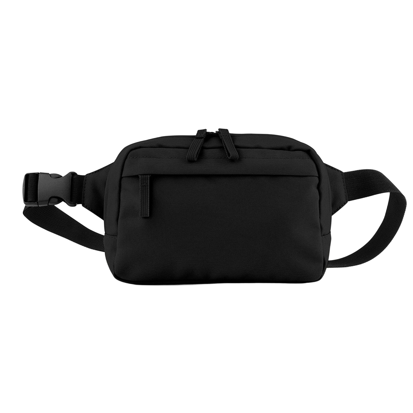 Black - Side - Bagbase Premium Recycled Crossbody Bag