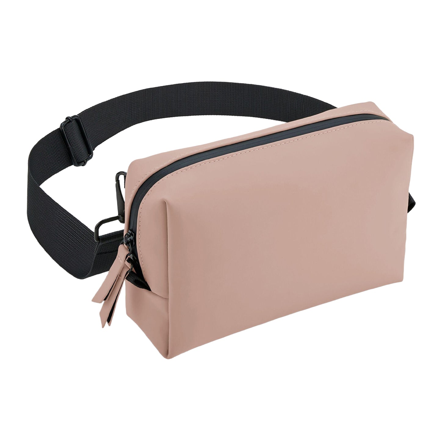 Nude Pink - Front - Bagbase Matte PU Crossbody Bag