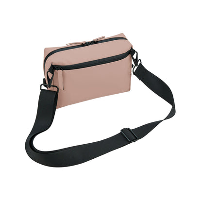 Nude Pink - Back - Bagbase Matte PU Crossbody Bag