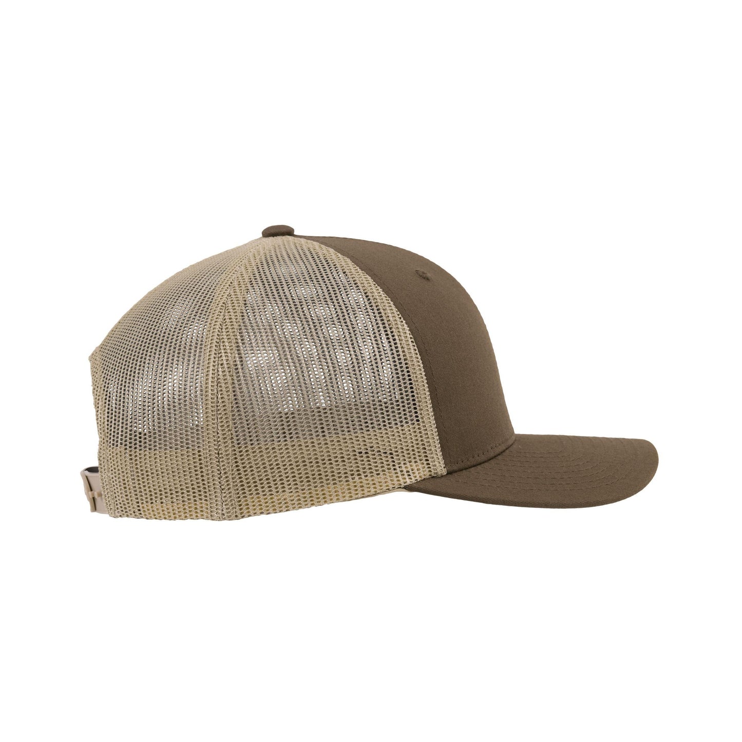 Moss Green-Khaki - Close up - Flexfit Retro Two Tone Trucker Cap