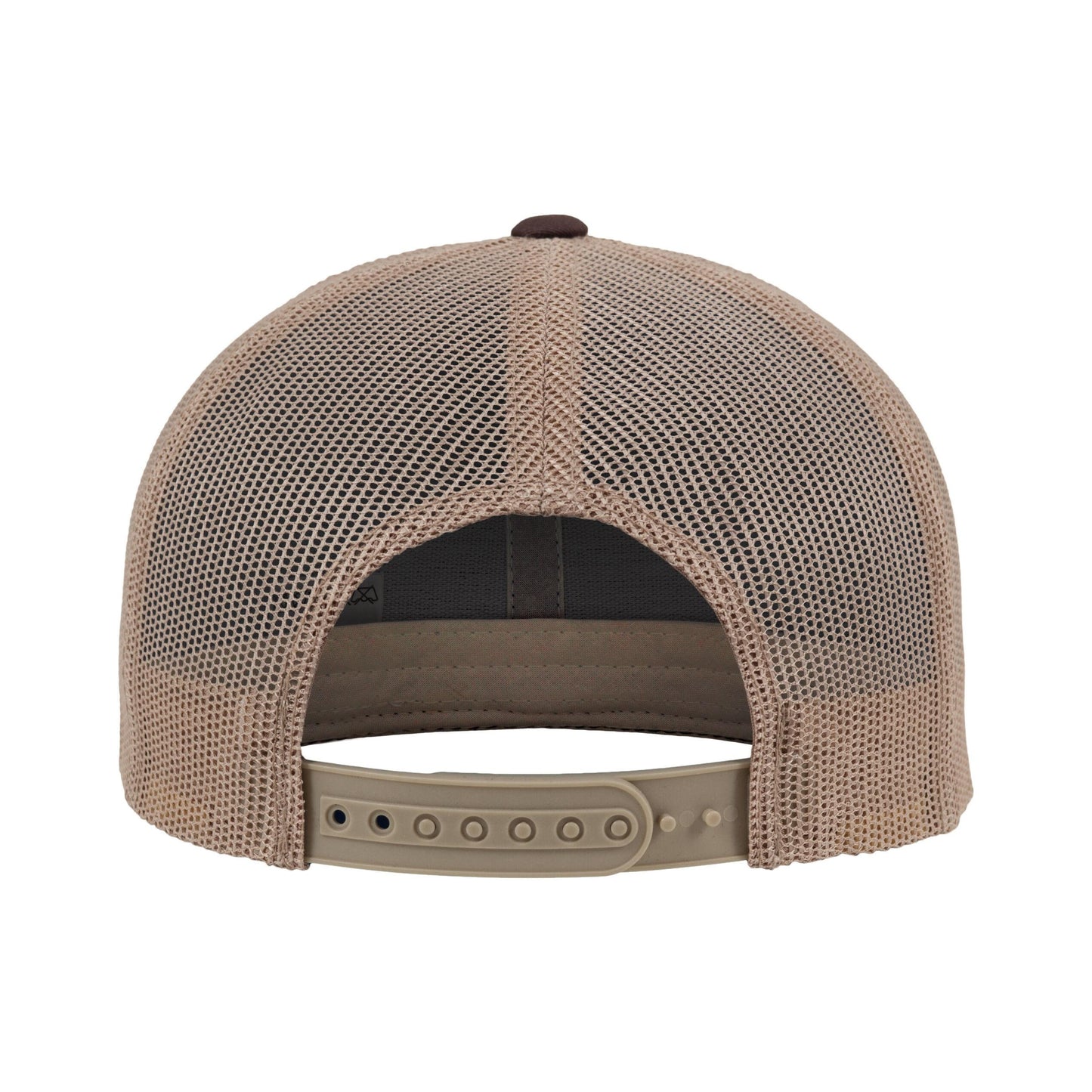Brown-Khaki - Close up - Flexfit Retro Two Tone Trucker Cap