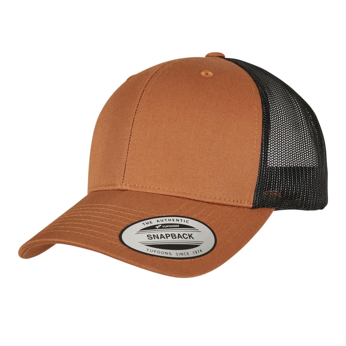 Caramel-Black - Side - Flexfit Retro Two Tone Trucker Cap