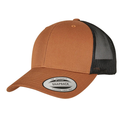 Caramel-Black - Side - Flexfit Retro Two Tone Trucker Cap