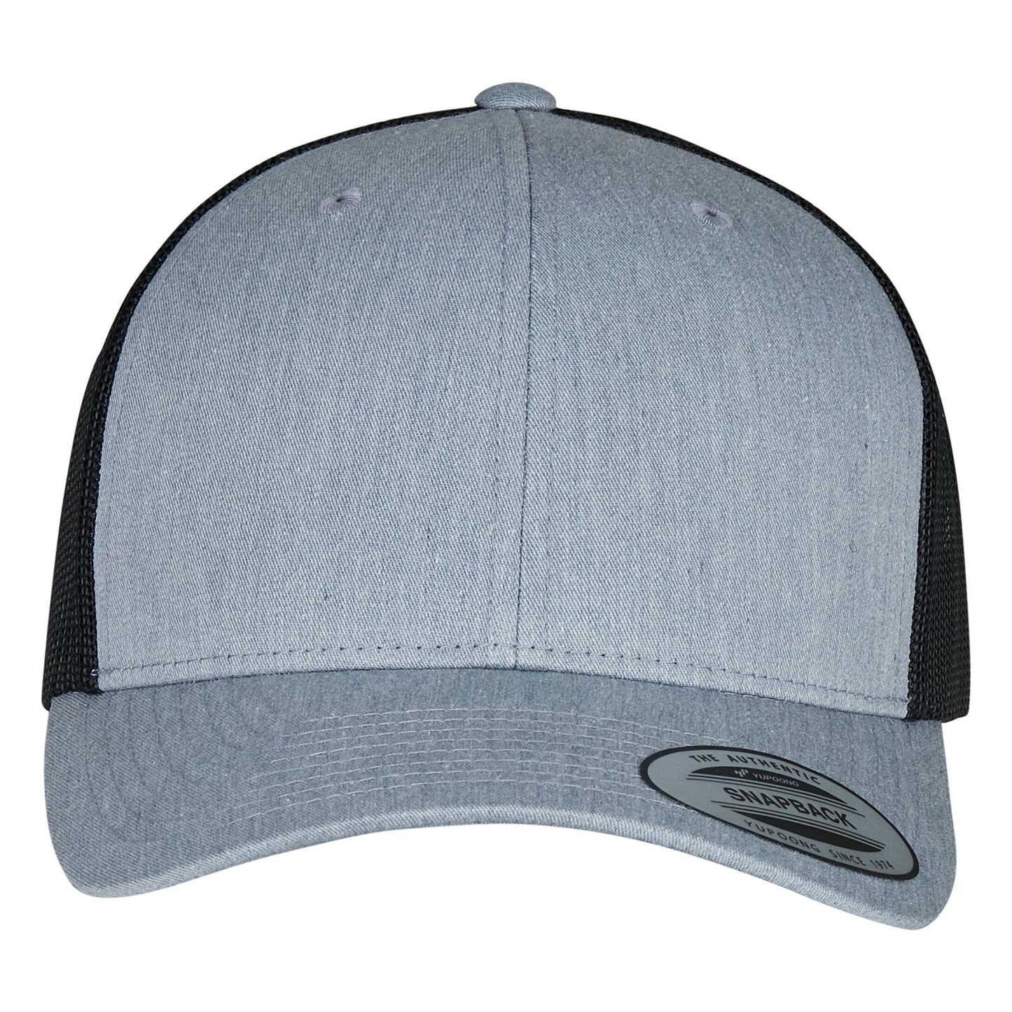 Heather-Black - Front - Flexfit Retro Two Tone Trucker Cap