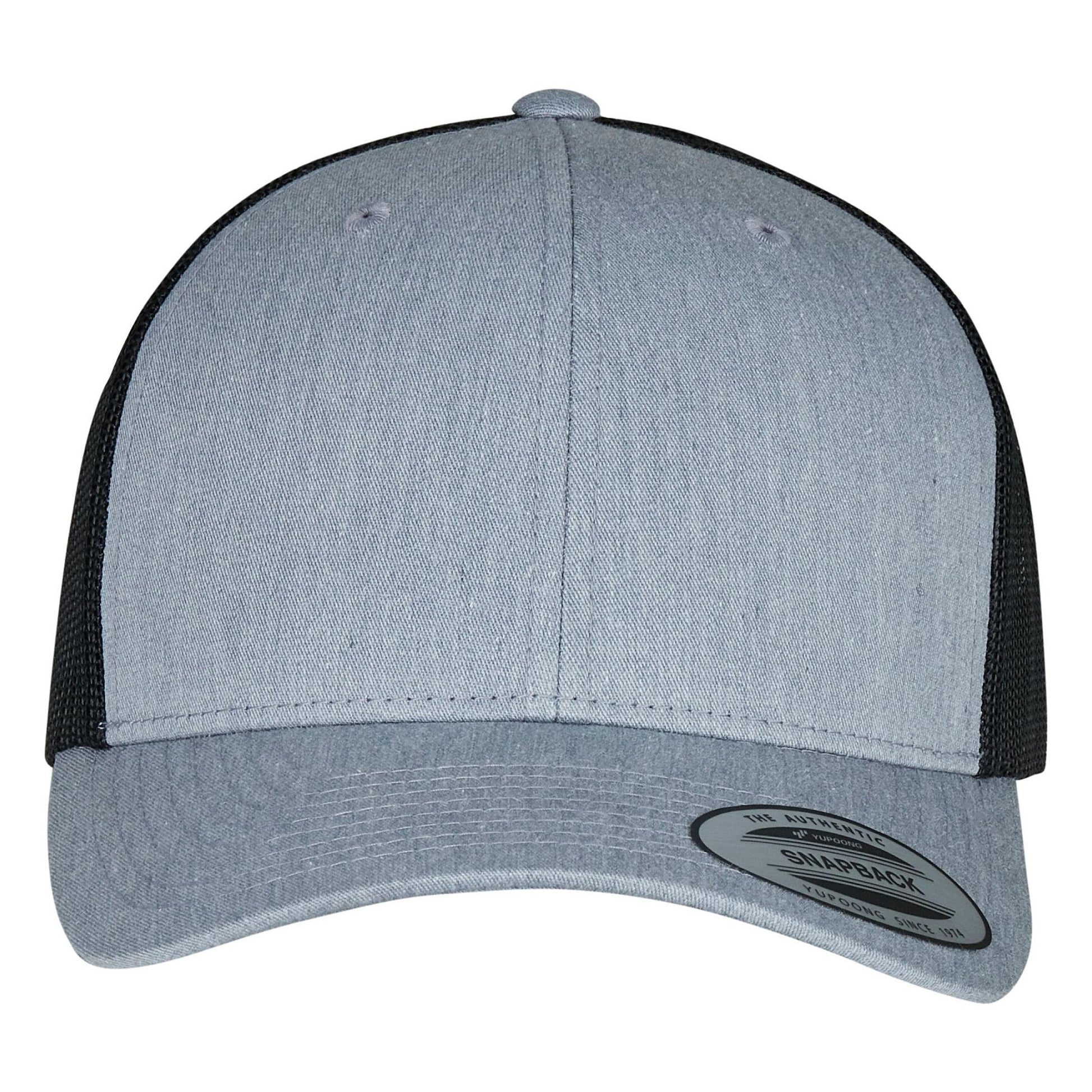 Heather-Black - Front - Flexfit Retro Two Tone Trucker Cap