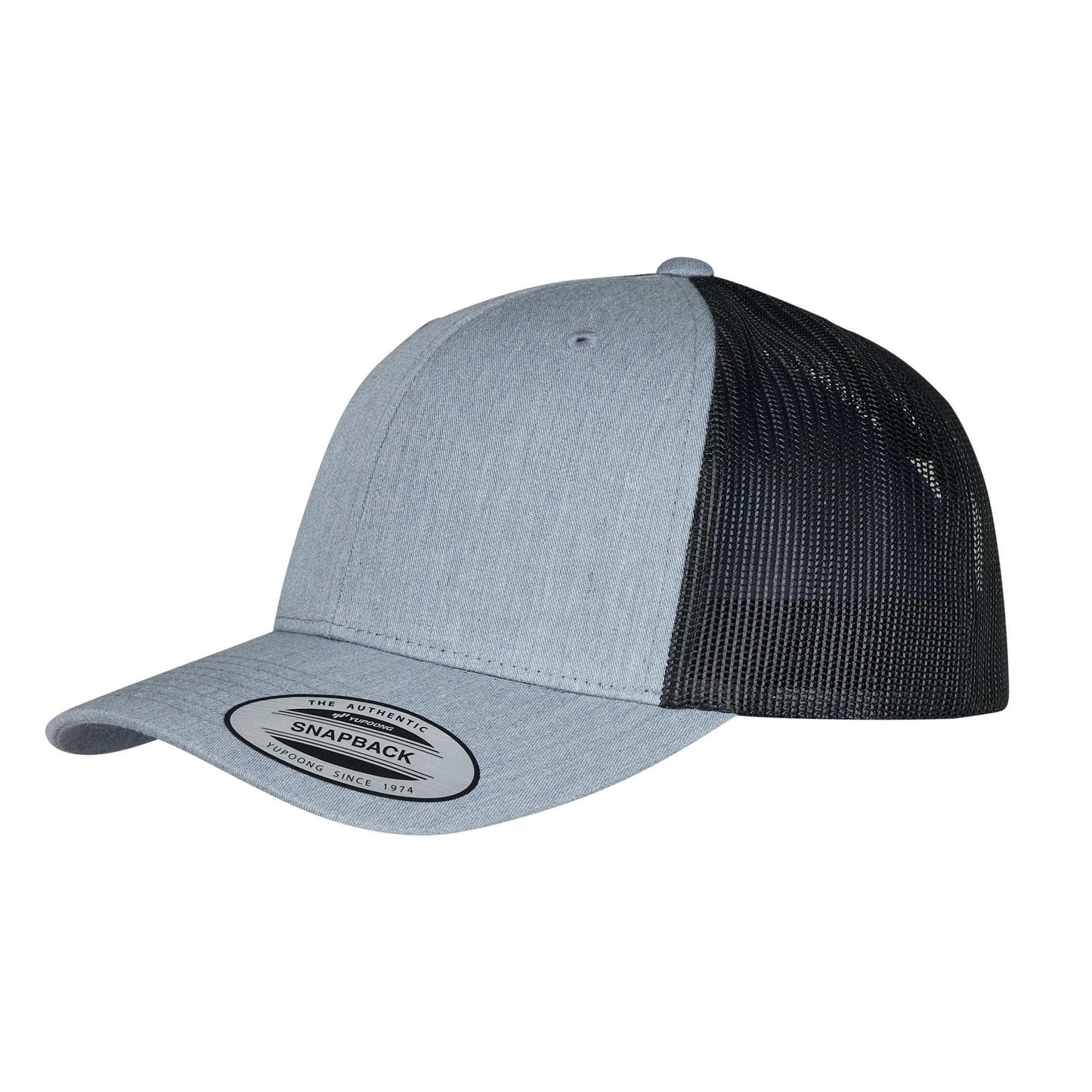 Heather-Black - Side - Flexfit Retro Two Tone Trucker Cap