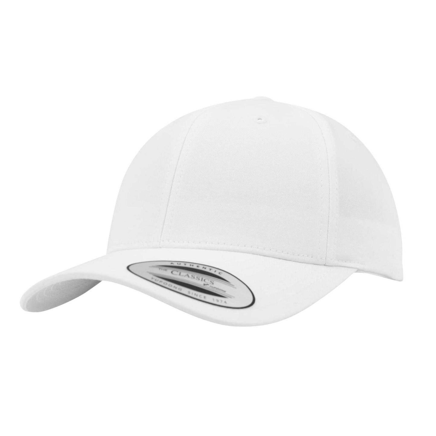 White - Front - Flexfit Classic Curved Snapback Baseball Cap
