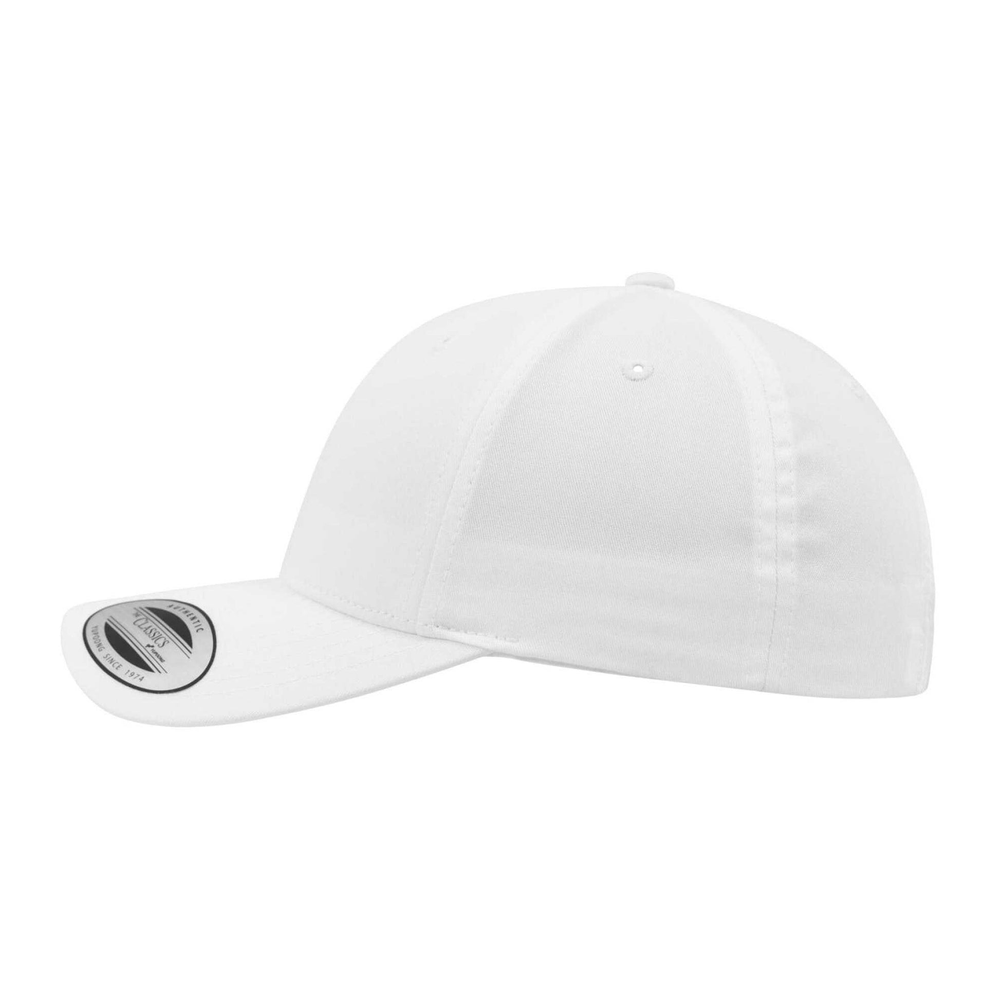 White - Side - Flexfit Classic Curved Snapback Baseball Cap