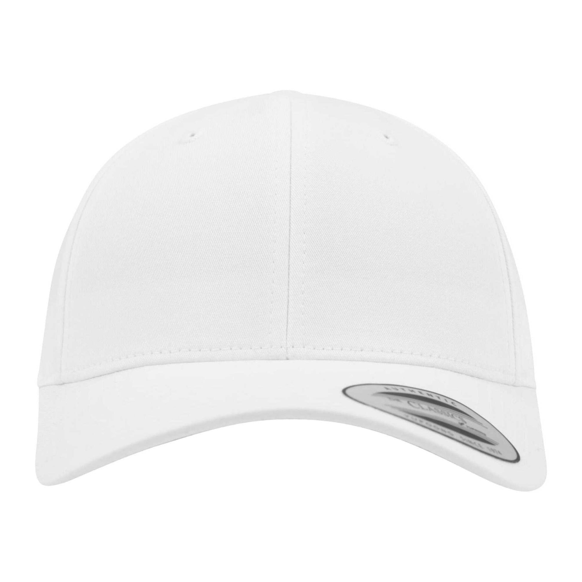 White - Pack Shot - Flexfit Classic Curved Snapback Baseball Cap