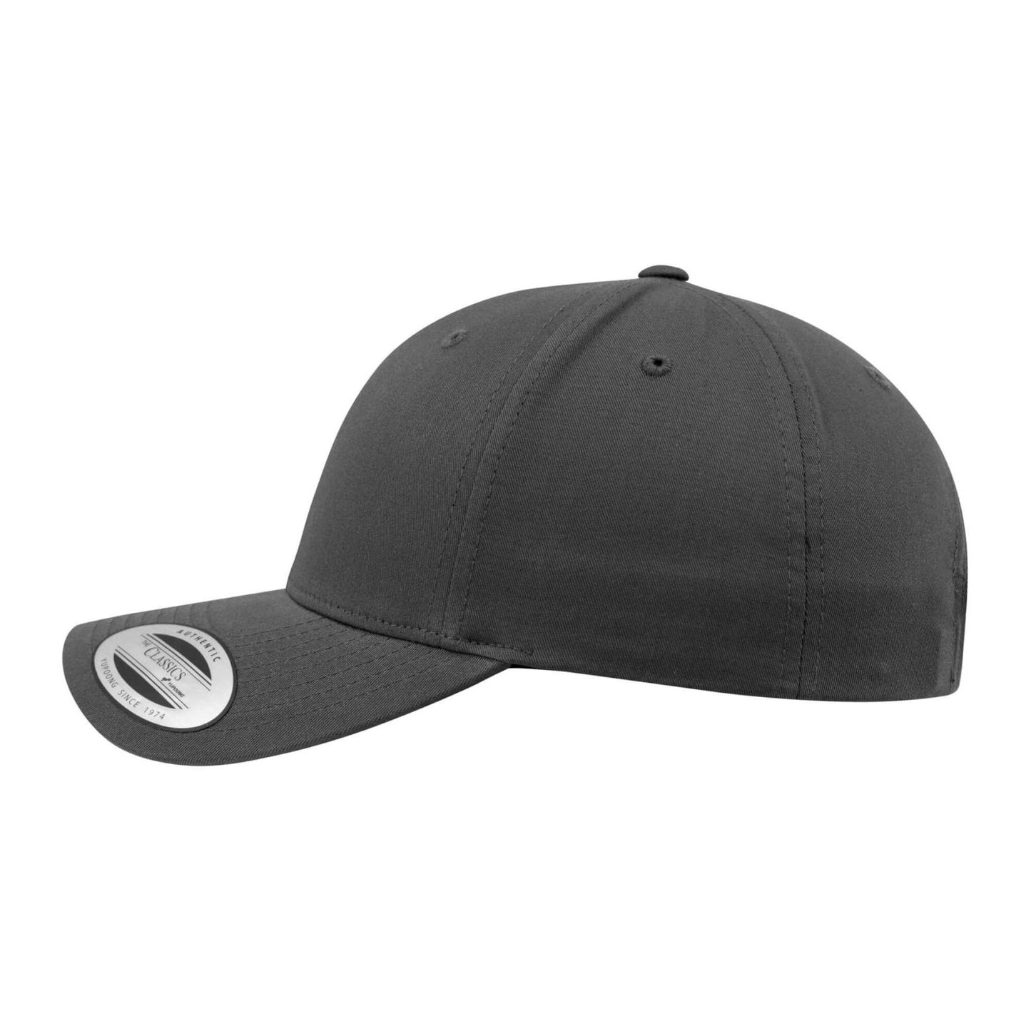 Charcoal - Side - Flexfit Classic Curved Snapback Baseball Cap