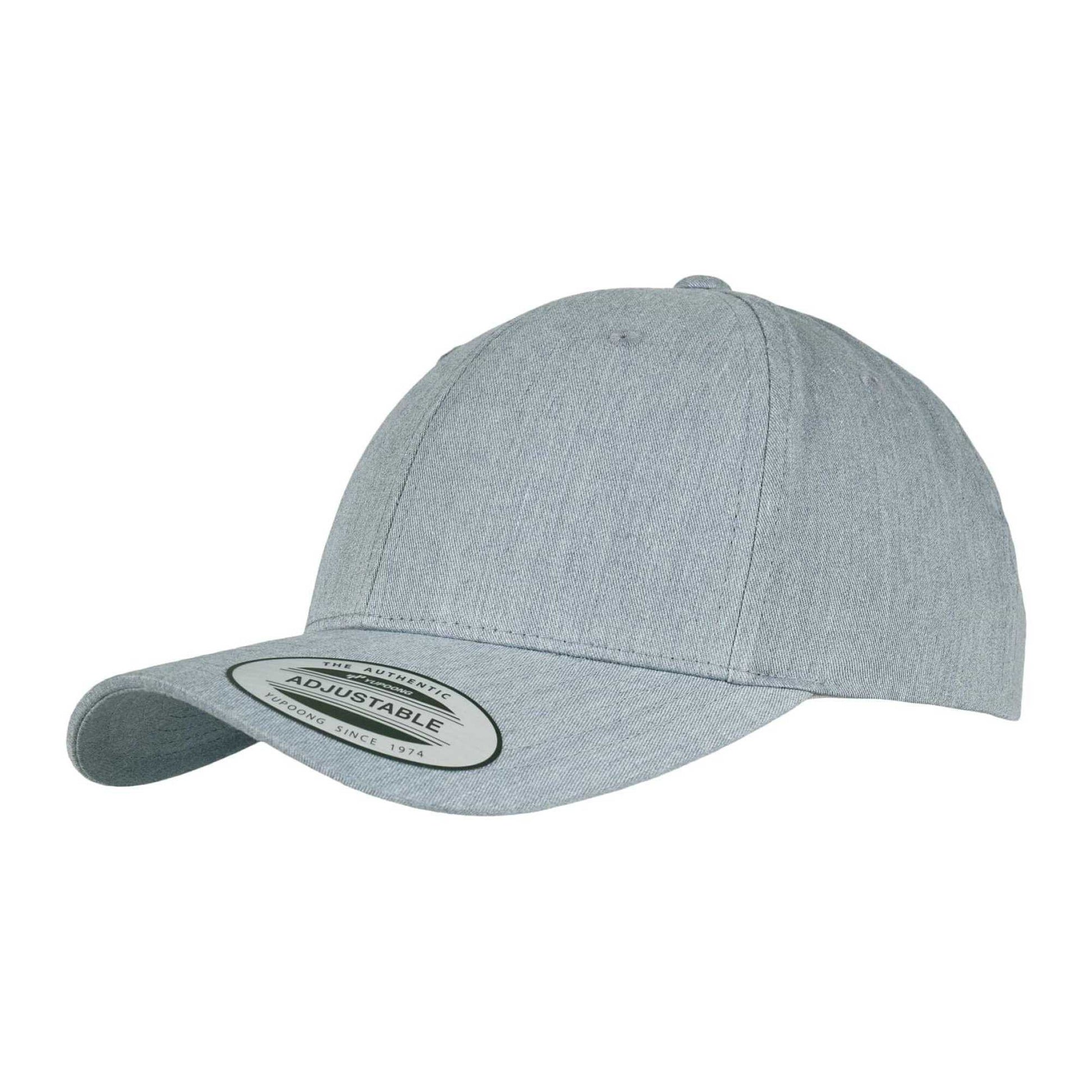 Heather Grey - Front - Flexfit Classic Curved Snapback Baseball Cap