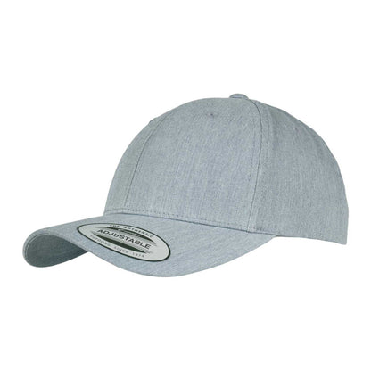 Heather Grey - Front - Flexfit Classic Curved Snapback Baseball Cap