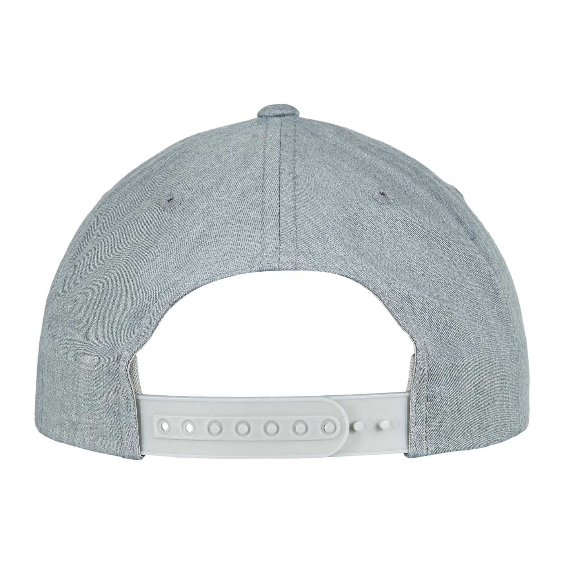Heather Grey - Back - Flexfit Classic Curved Snapback Baseball Cap