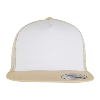 Gold-White-Beige - Lifestyle - Flexfit Unisex Adult Classic Plain Trucker Cap
