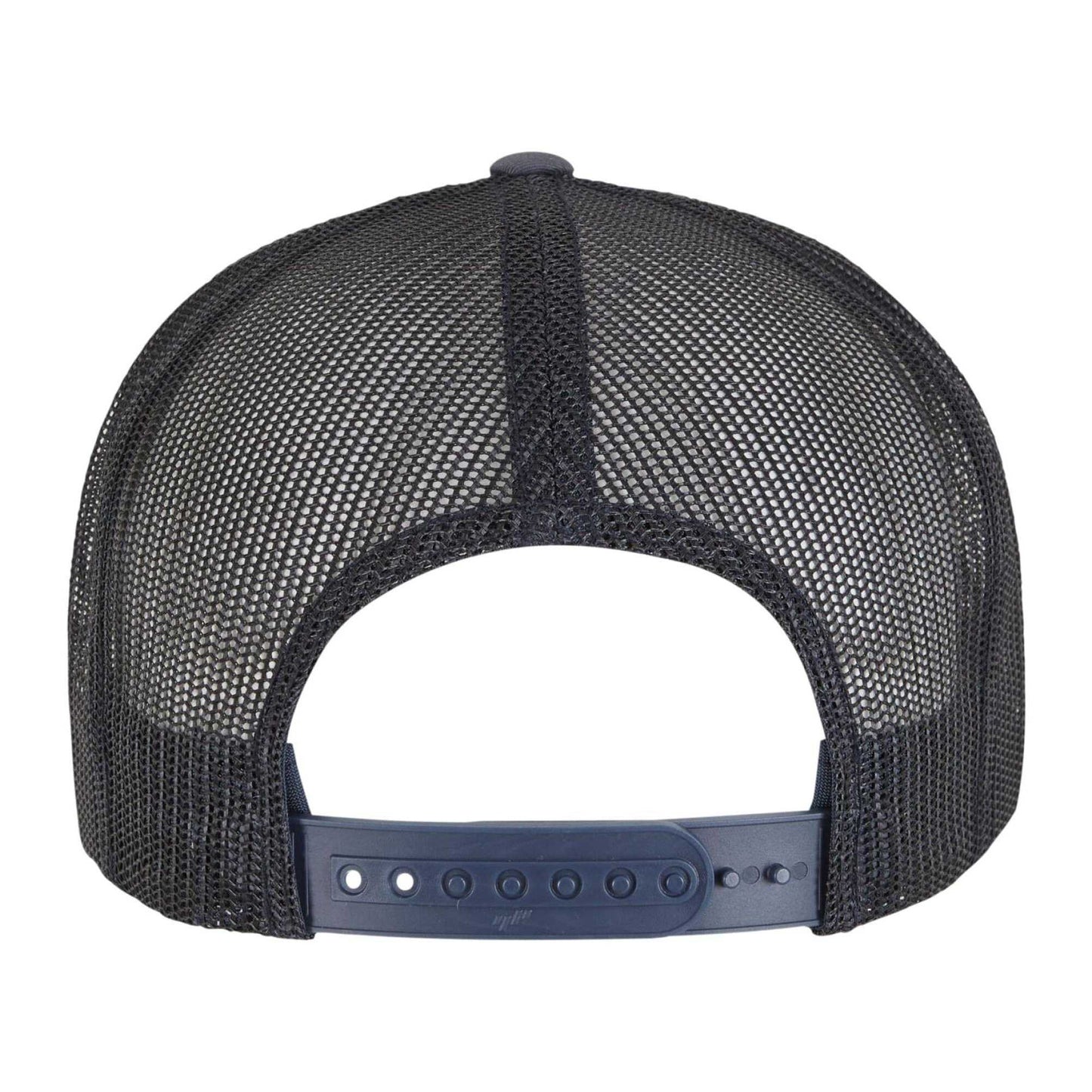 Navy-White-Dark Navy - Back - Flexfit Unisex Adult Classic Plain Trucker Cap