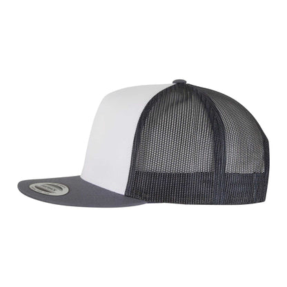Navy-White-Dark Navy - Side - Flexfit Unisex Adult Classic Plain Trucker Cap