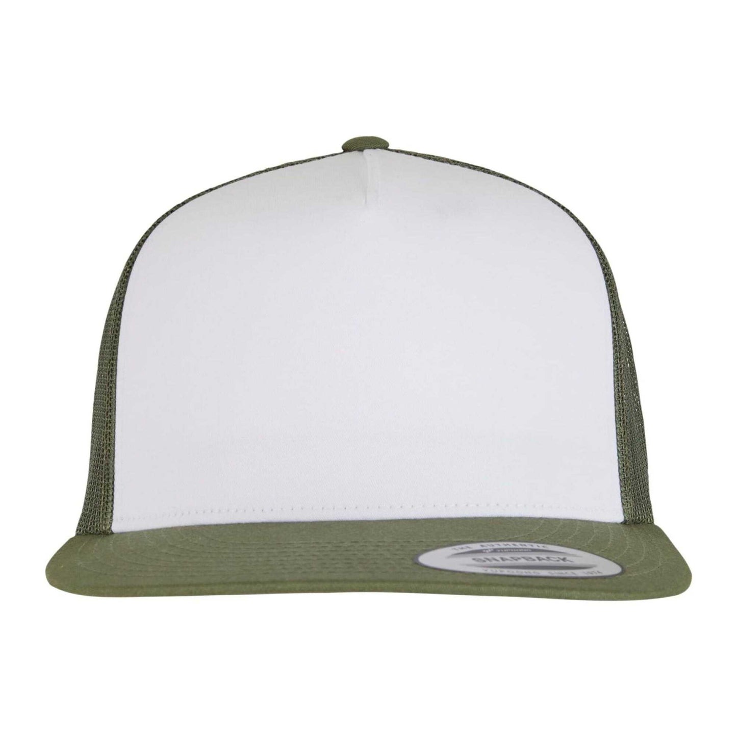 Olive-White-Loden - Lifestyle - Flexfit Unisex Adult Classic Plain Trucker Cap
