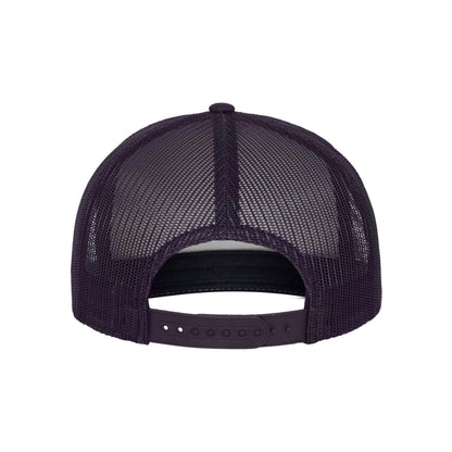 Navy-White - Side - Flexfit Unisex Adult Classic Plain Trucker Cap