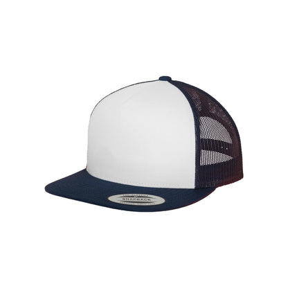 Navy-White - Lifestyle - Flexfit Unisex Adult Classic Plain Trucker Cap