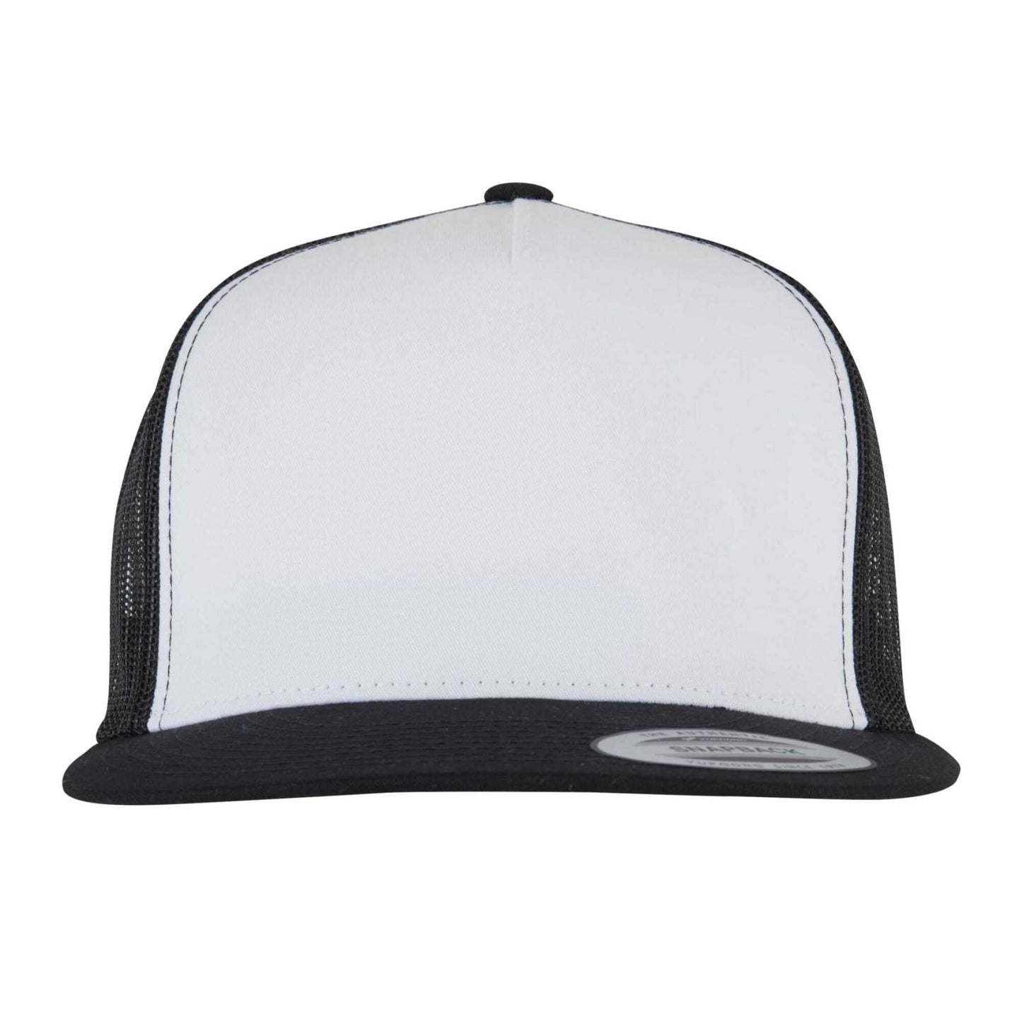 Black-White - Lifestyle - Flexfit Unisex Adult Classic Plain Trucker Cap