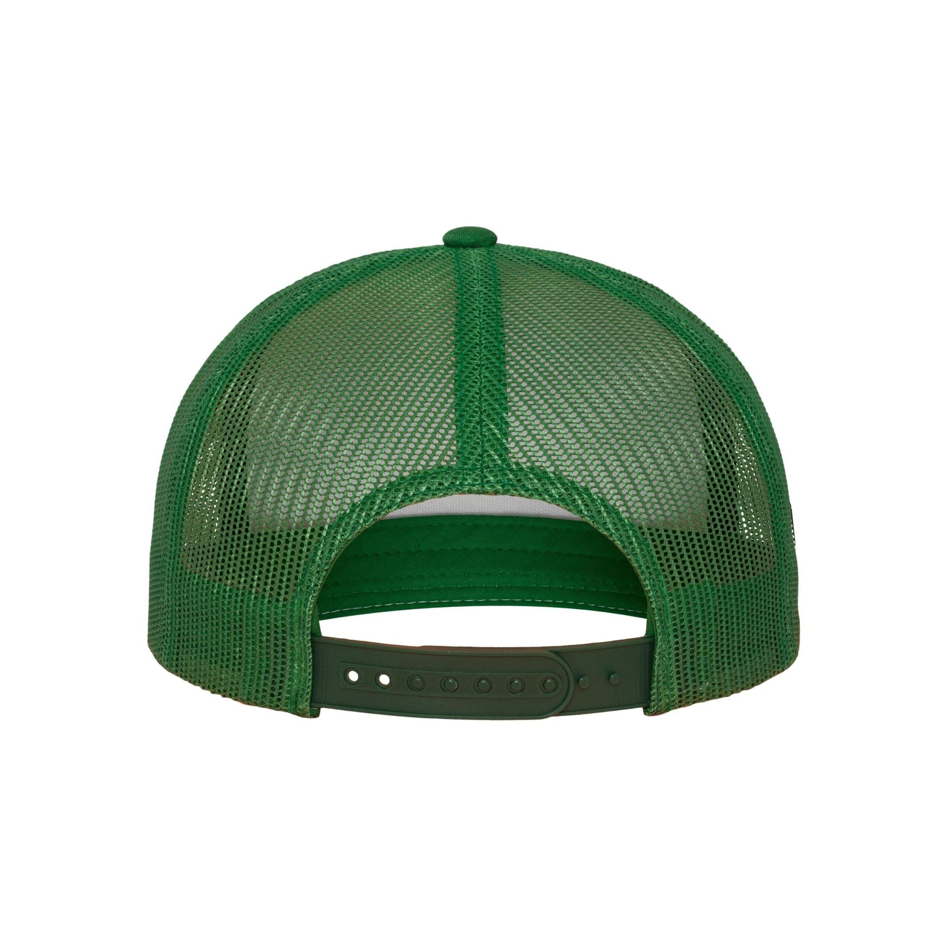 Kelly Green-White - Side - Flexfit Unisex Adult Classic Plain Trucker Cap