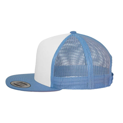Blue-White - Side - Flexfit Unisex Adult Classic Plain Trucker Cap