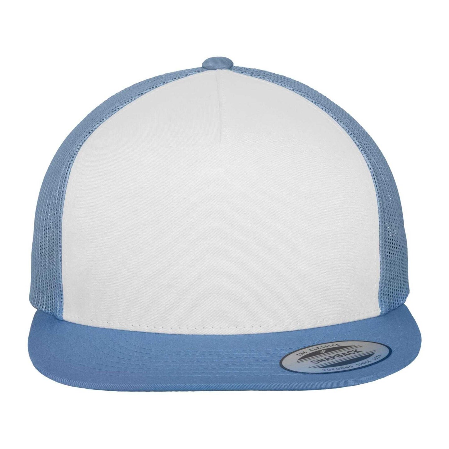 Blue-White - Lifestyle - Flexfit Unisex Adult Classic Plain Trucker Cap