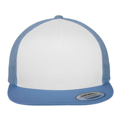 Blue-White - Lifestyle - Flexfit Unisex Adult Classic Plain Trucker Cap