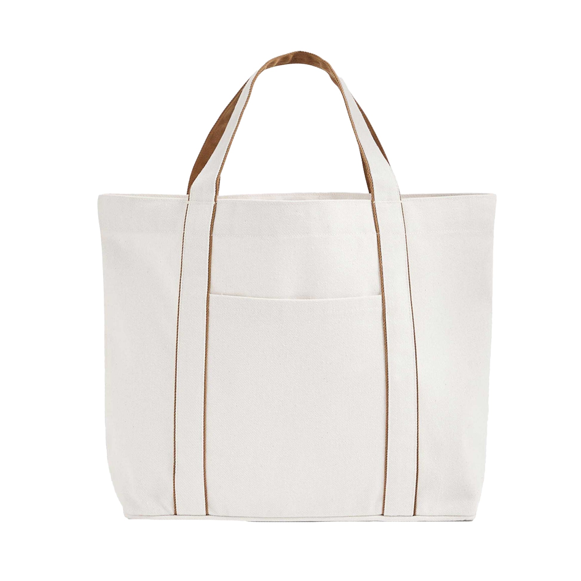 Soft White-Caramel - Back - Westford Mill Courtside Medium Tote Bag