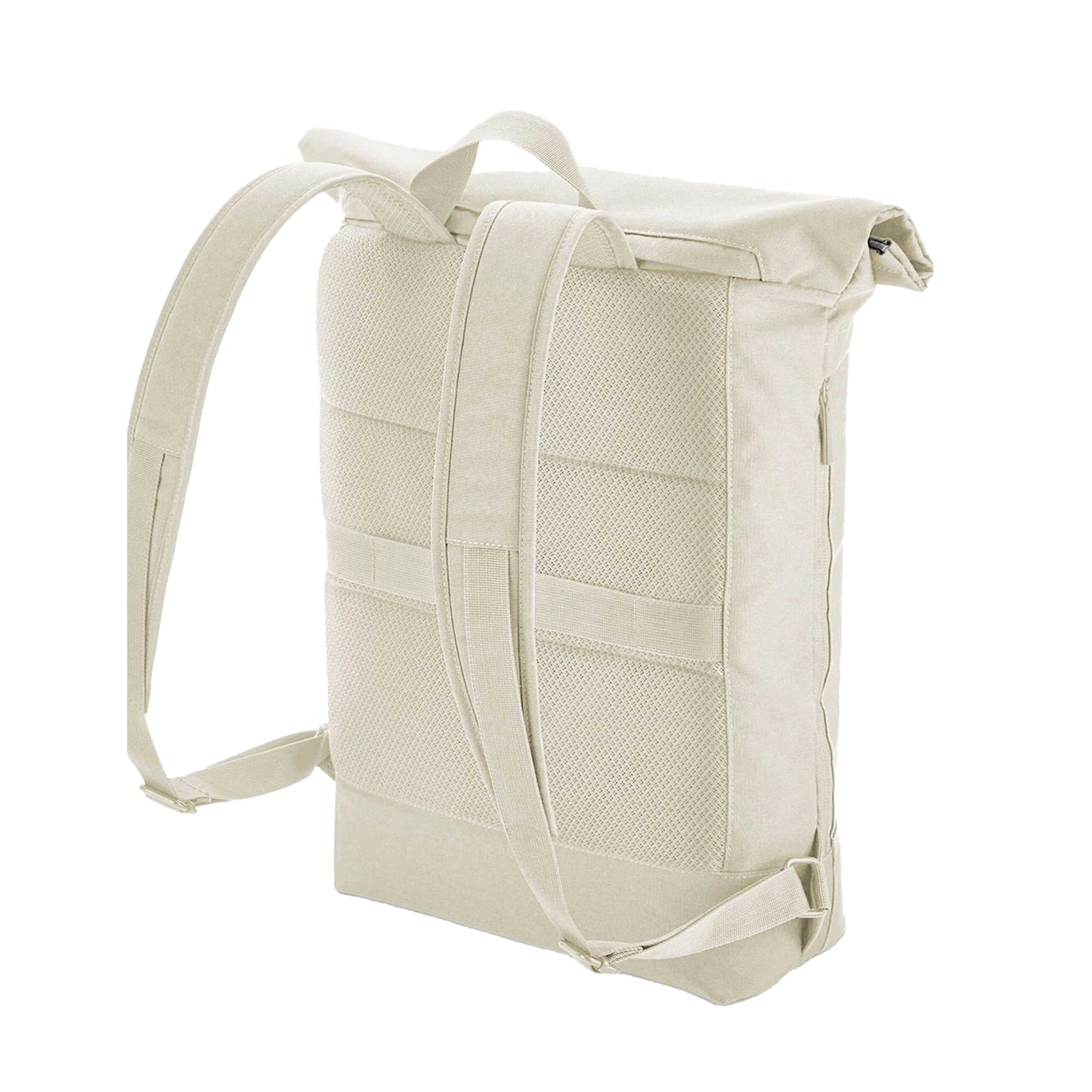 Beige - Back - Bagbase Simplicity Roll Top Backpack