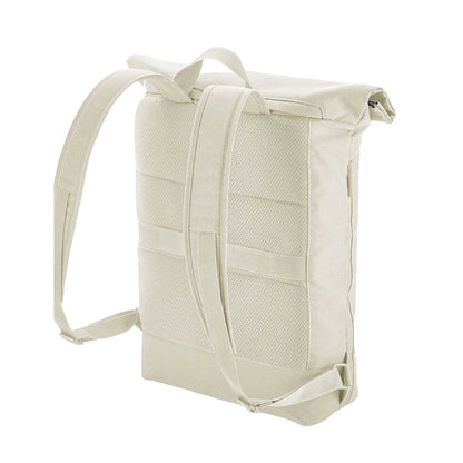 Beige - Back - Bagbase Simplicity Roll Top Backpack