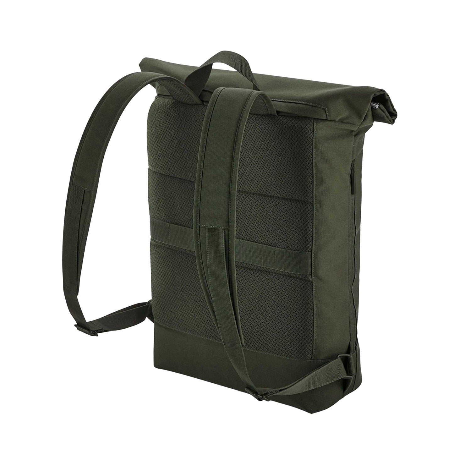 Pine Green - Back - Bagbase Simplicity Roll Top Backpack