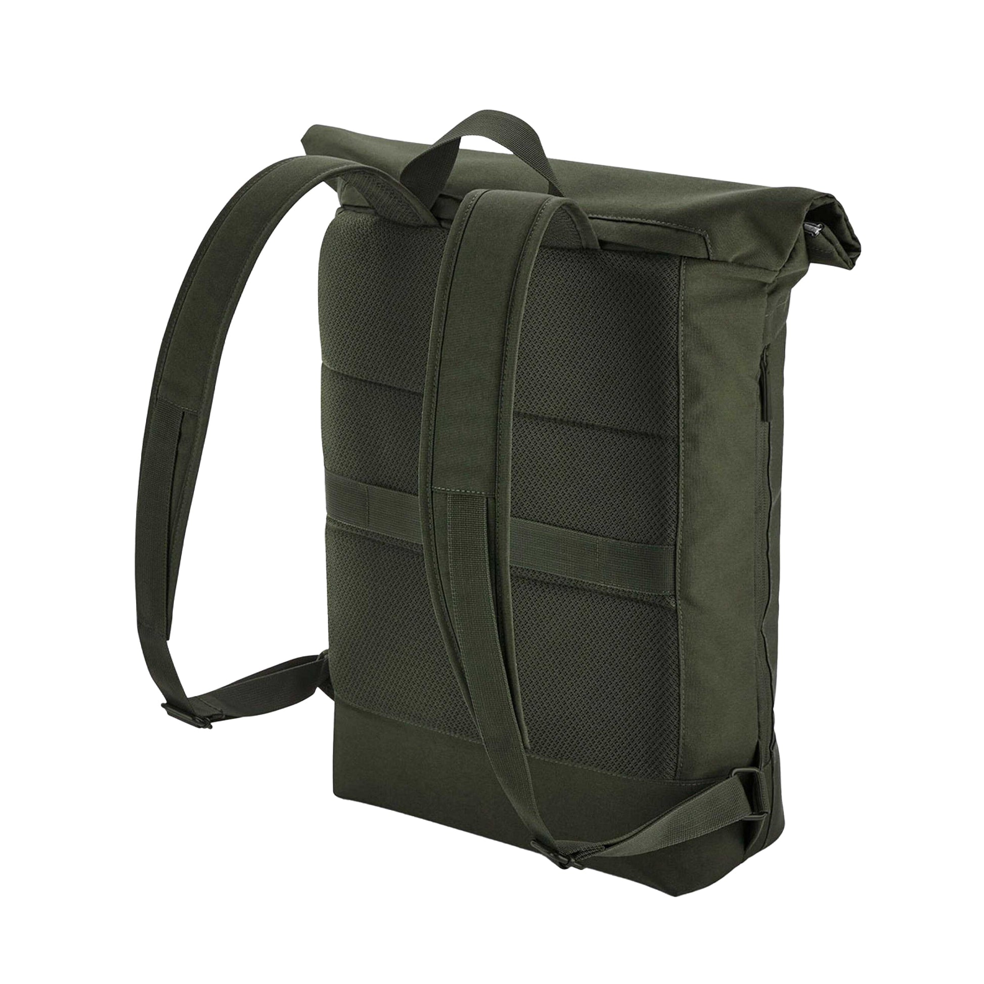 Pine Green - Back - Bagbase Simplicity Roll Top Backpack