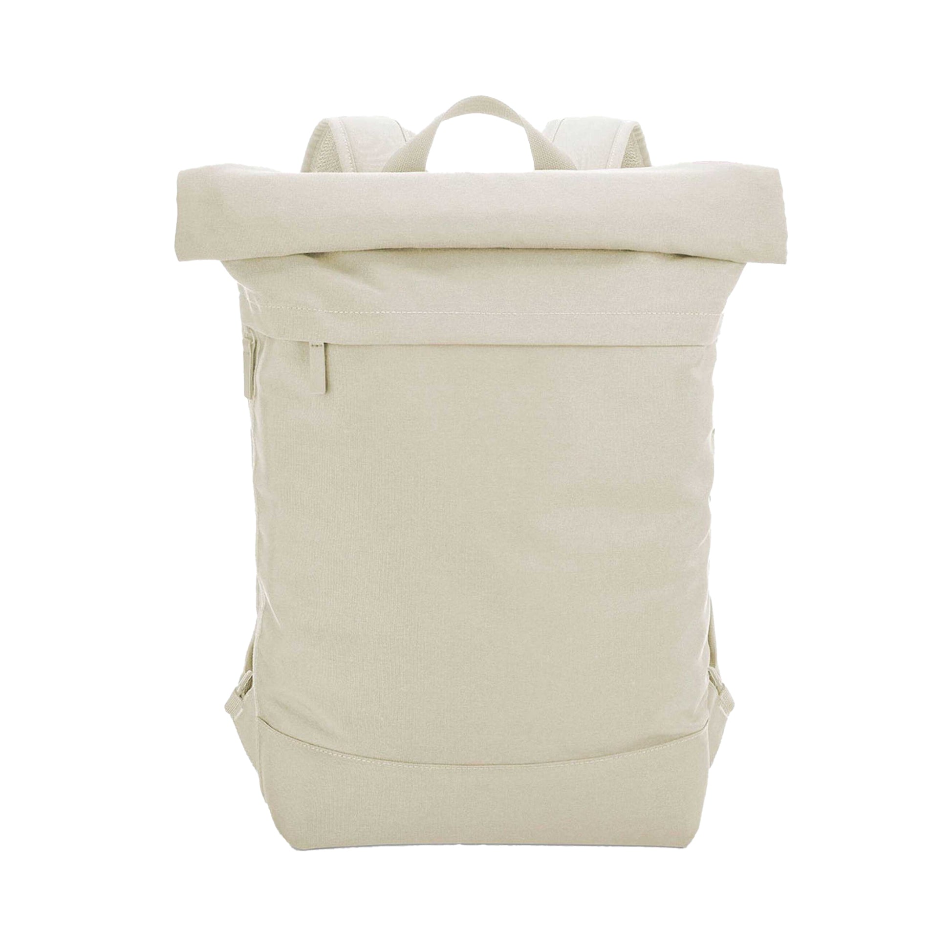 Beige - Side - Bagbase Simplicity Roll Top Backpack