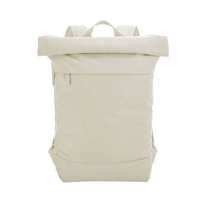 Beige - Side - Bagbase Simplicity Roll Top Backpack