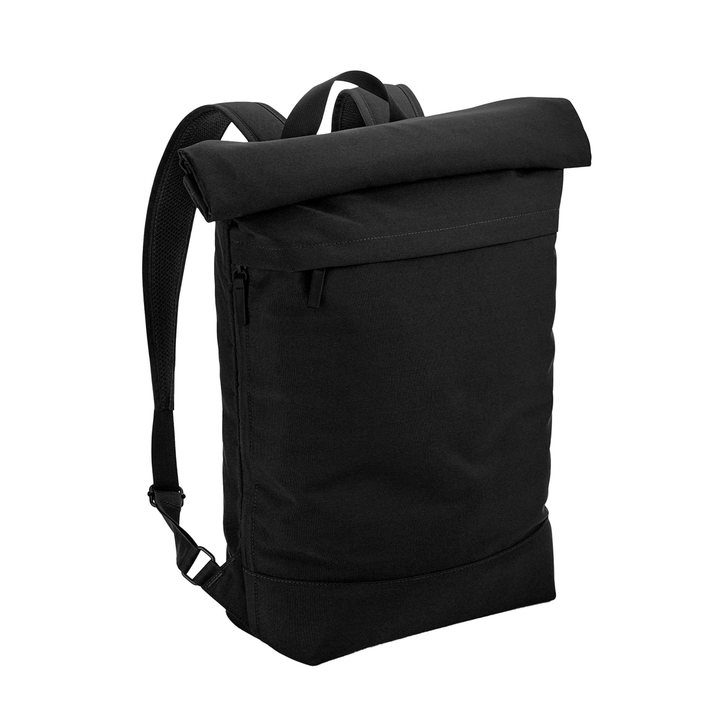 Black - Front - Bagbase Simplicity Roll Top Backpack