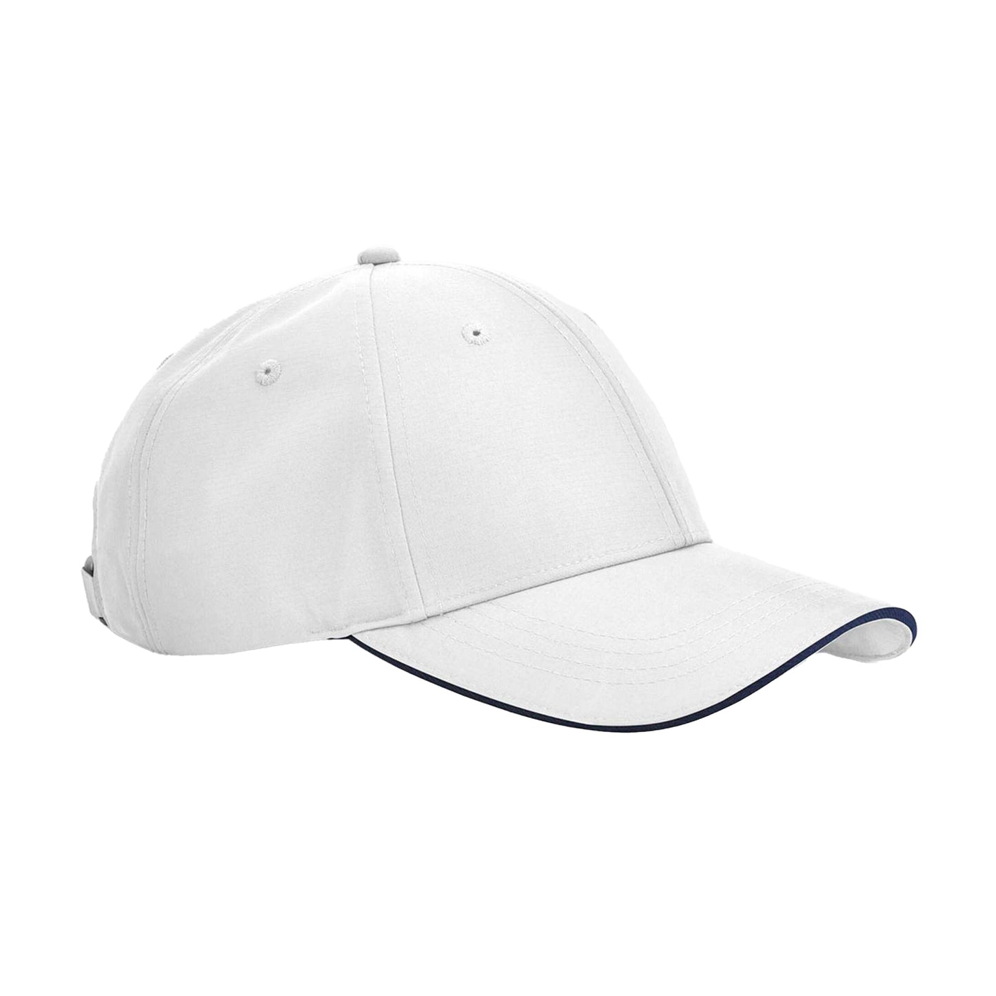 White-French Navy - Front - Beechfield Team Sports-Tech Baseball Cap