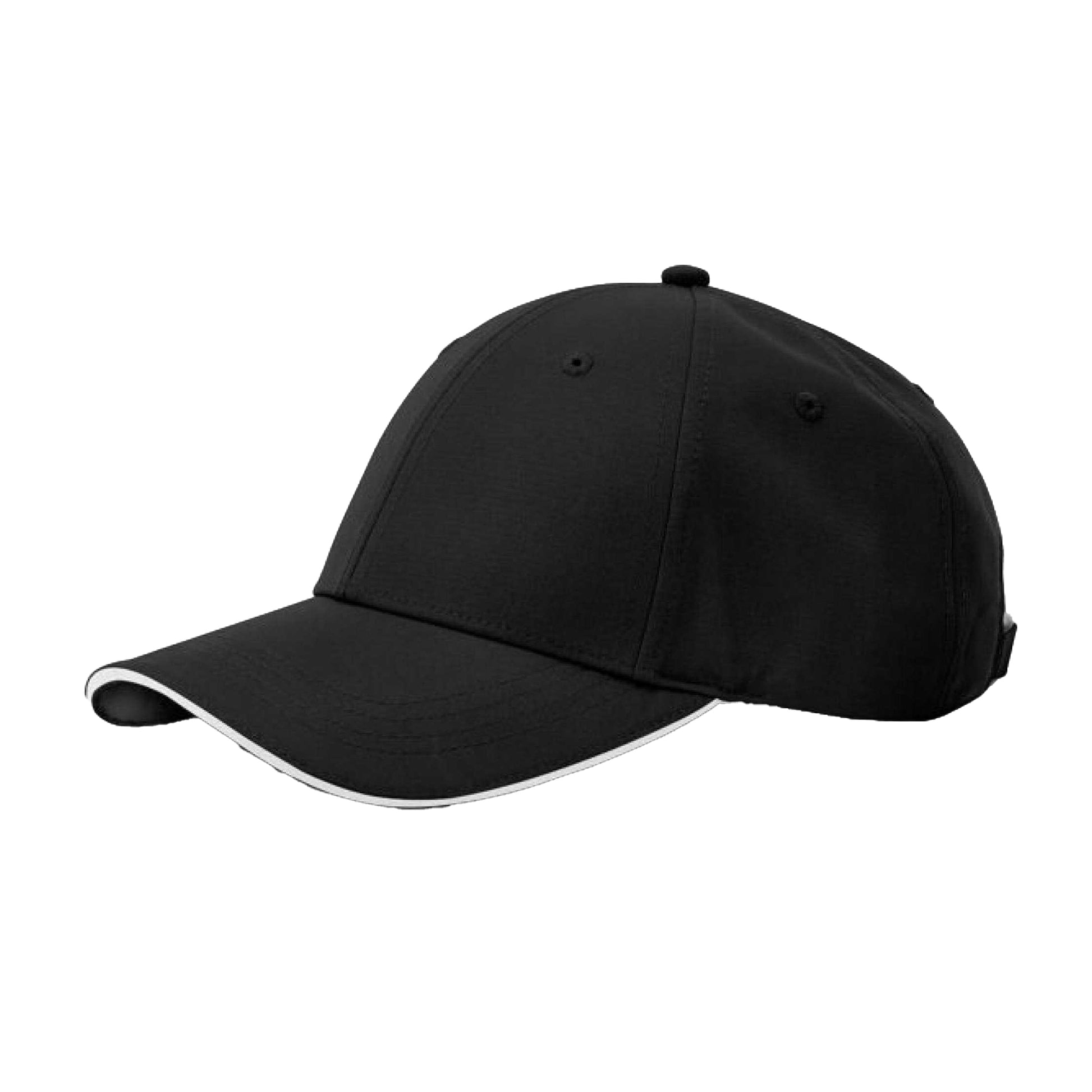 Black-White - Back - Beechfield Team Sports-Tech Baseball Cap