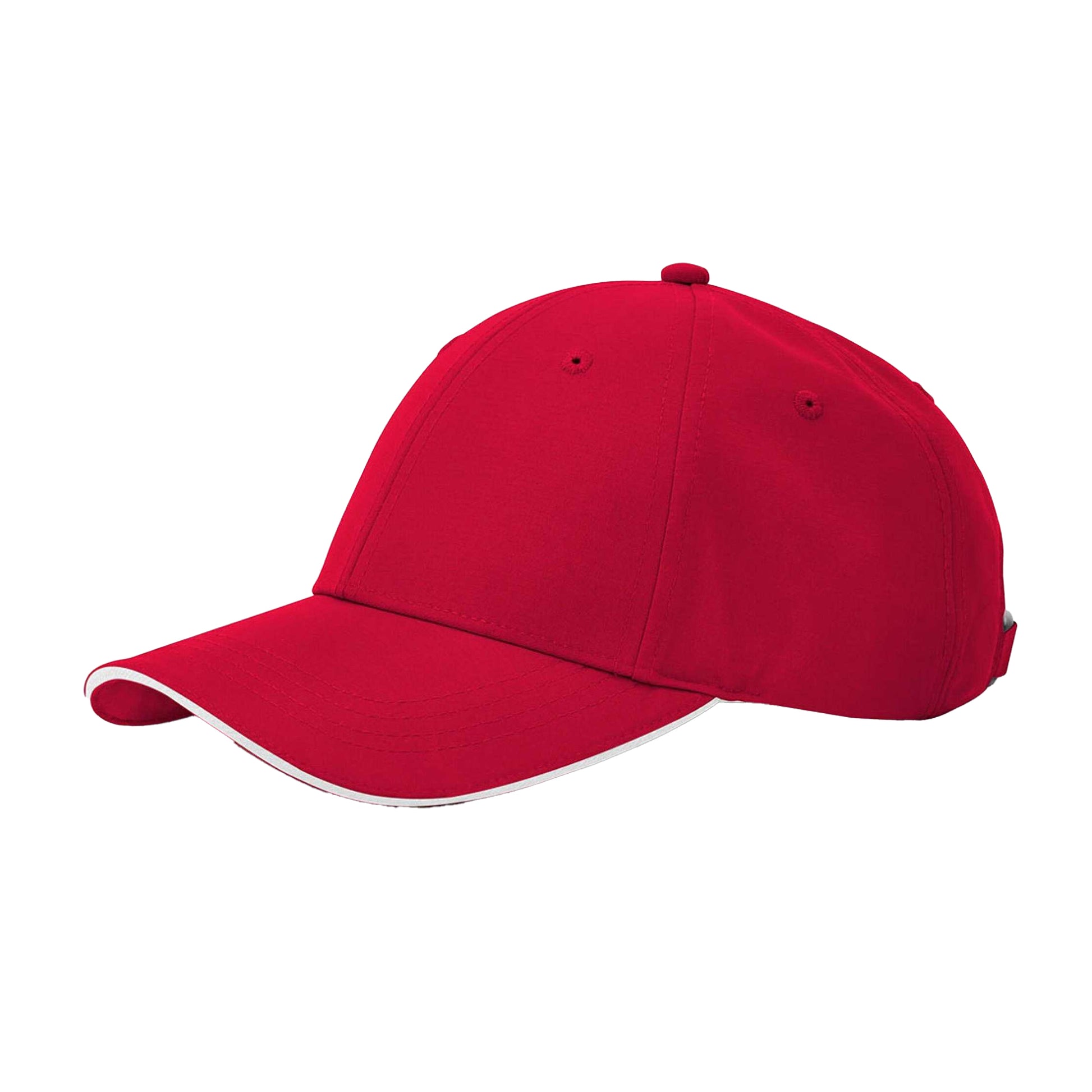 Classic Red-White - Back - Beechfield Team Sports-Tech Baseball Cap