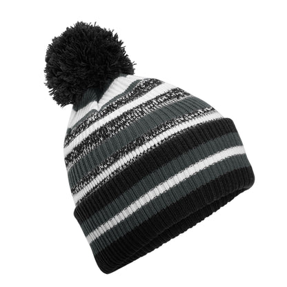 Black-Graphite-White - Back - Beechfield Unisex Adult Multi-Sport Fan Beanie